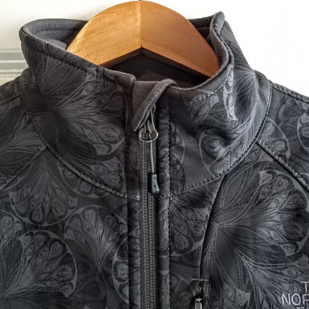 The North Face Grey Apex Soft Shell Full Zip Jacket